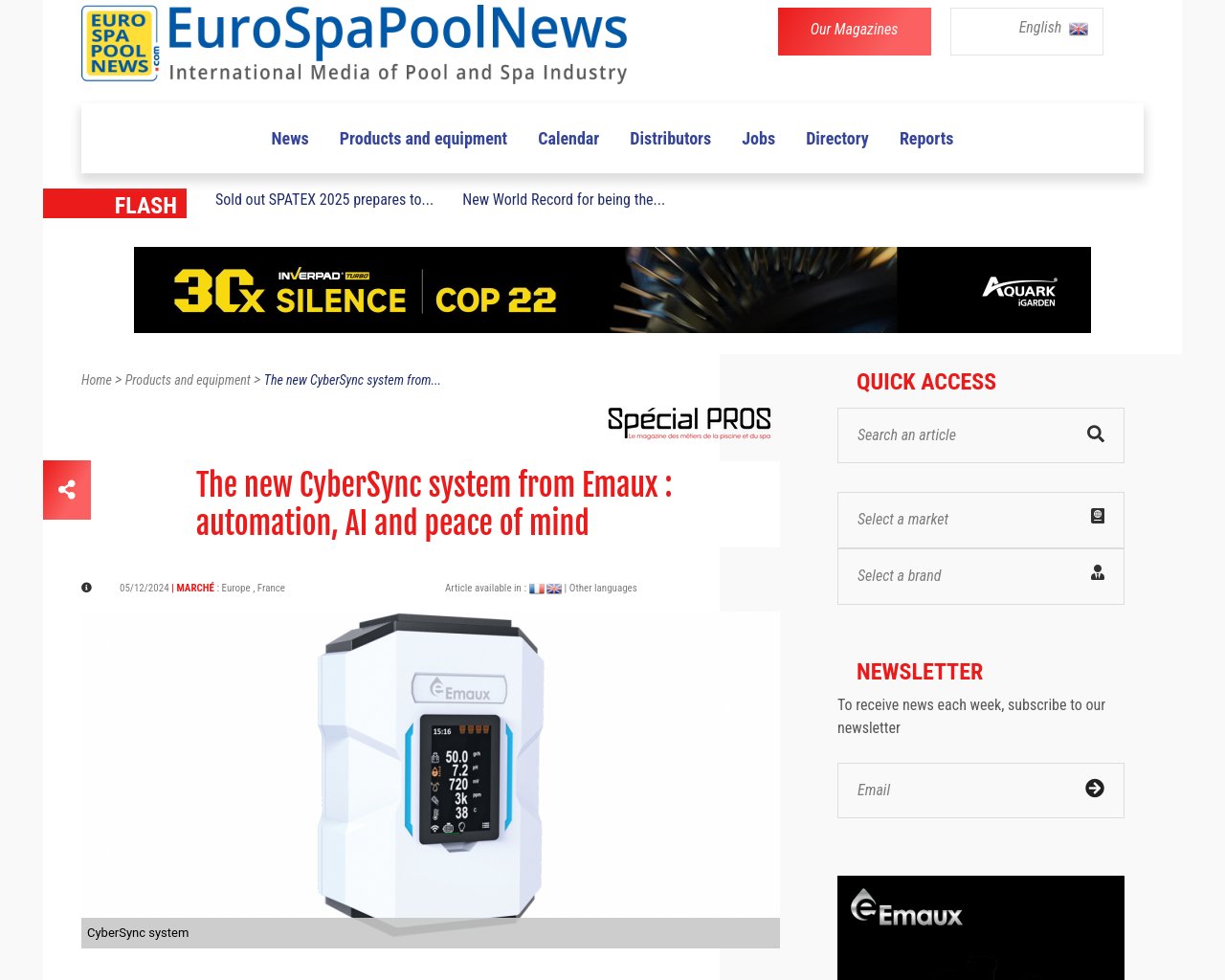 managetech_inc's tweet card. 要約 EMAUXは、Piscine Globalで新しいCyberSyncシステムを発表する。 このシステムは