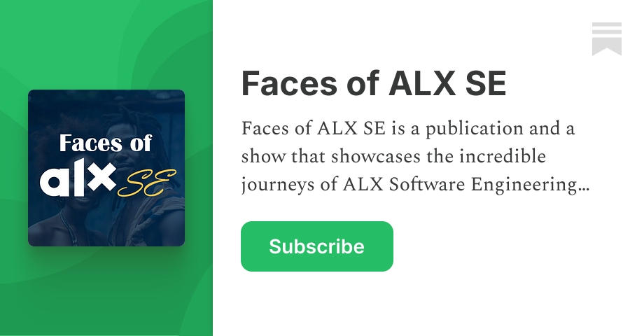 facesofalxse's tweet card. Faces of ALX SE is a publication and a show that showcases the incredible journeys of ALX Software Engineering students. Click to read Faces of ALX SE, a Substack publication with thousands of...