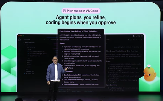 publickey's tweet card. GitHubは、日本時間10月29日未明から開催中の年次イベント「GitHub Universe 2025」で、Visual Studio CodeにおけるGitHub Copilotの新機能として、AIが仕様作成を支援する「Planモード...