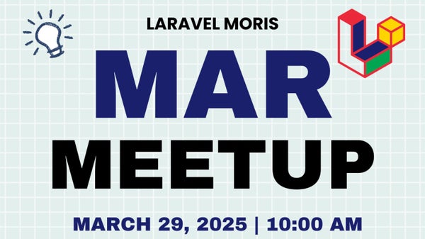 laravelphpmoris's tweet card. **🚀 Laravel Moris March 2025 Meetup!** 📅 **Date:** Saturday, 29 March 2025 📍 **Location:** [Workshop17 Vivéa](https://www.google.com/maps/search/?api=1&query=-20.22621%