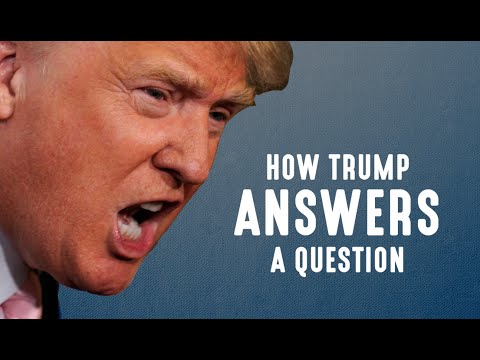 RabbitGrayscale's tweet card. How Donald Trump Answers A Question