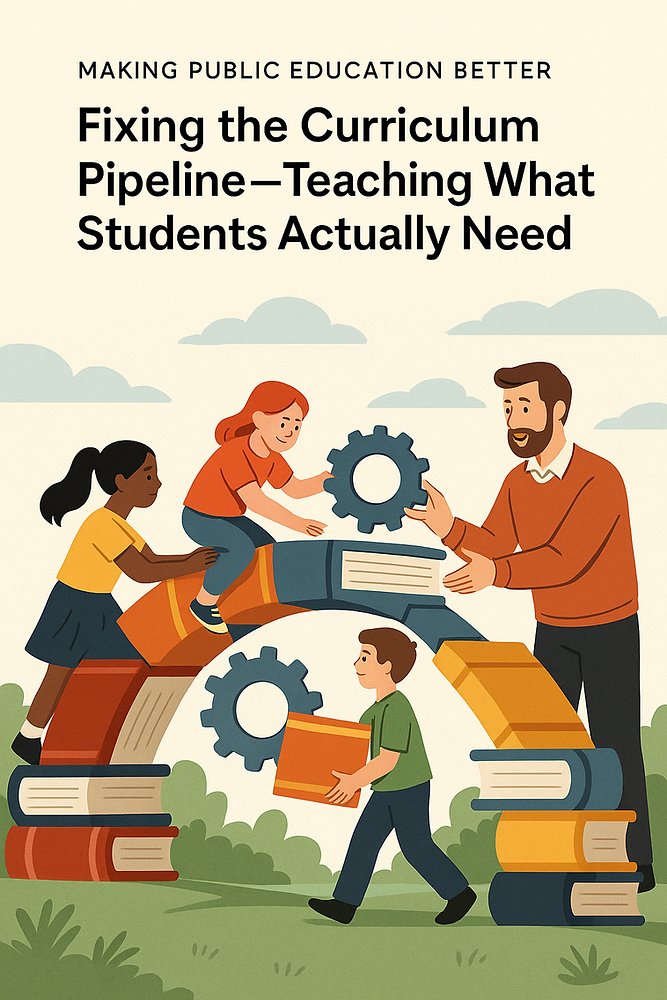 classreclaimed's tweet card. Curriculum is the backbone of education. It shapes what students learn, how they think, and what they carry into life beyond school. But somewhere along the way, our curriculum pipeline became...