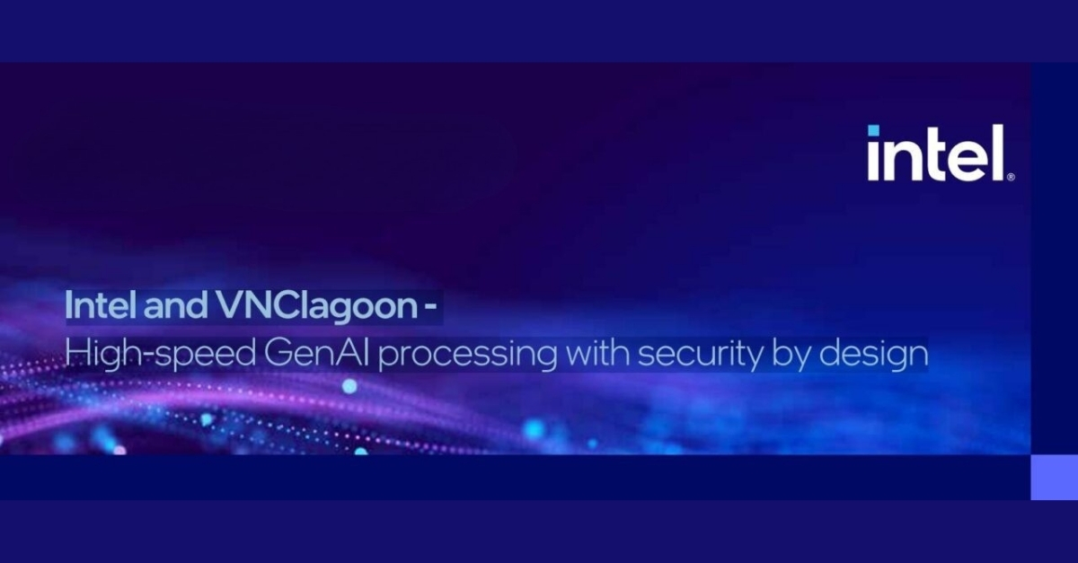 vncbiz's tweet card. VNClagoon GenAI Platform + Intel: Run tomorrow’s AI today— 100% on your infrastructure, 100% under your rules.