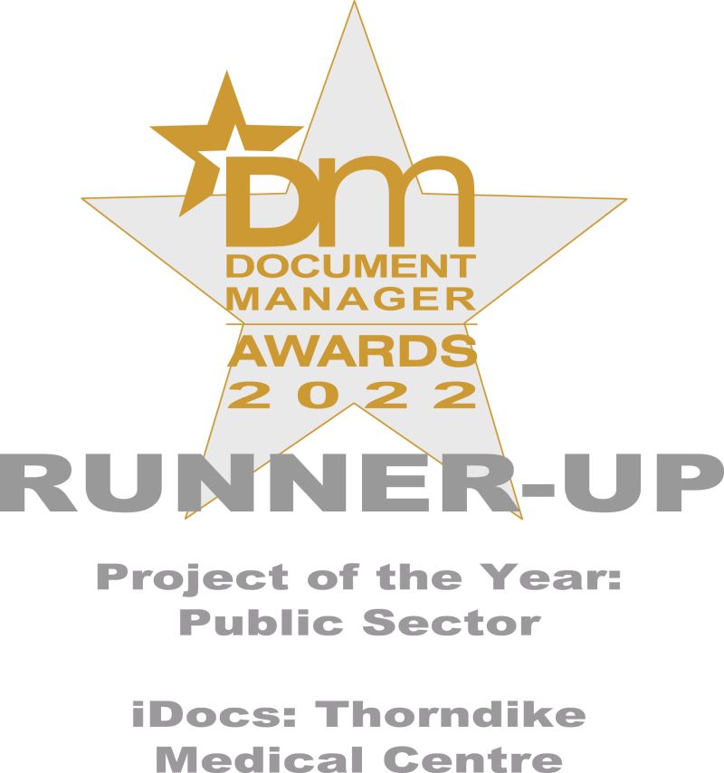 iDocsSolutions's tweet card. We're honoured to receive runner up project of the year, public sector @ Thorndike Medical Center. Many thanks to everyone involved in the project and for the votes. PS Keep an eye for our upcoming...