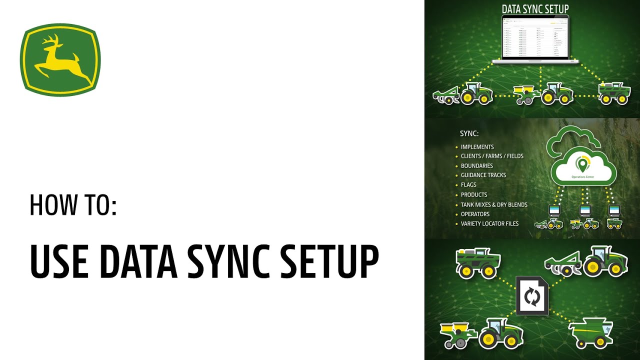 GDEPrecisionAg's tweet card. How to: Use Data Sync Setup | John Deere