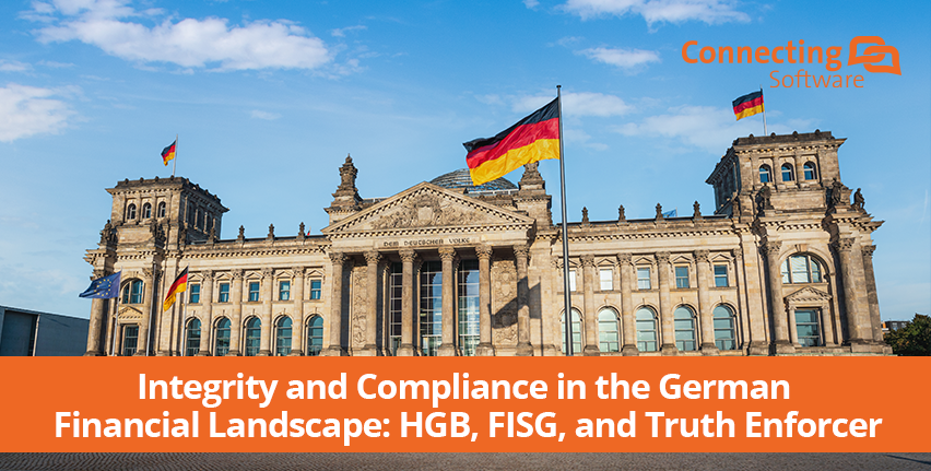 ConnectingSoft's tweet card. Alignment with the German Commercial Code and the Financial Market Integrity Strengthening Act is a key component for those inserted in the German market.