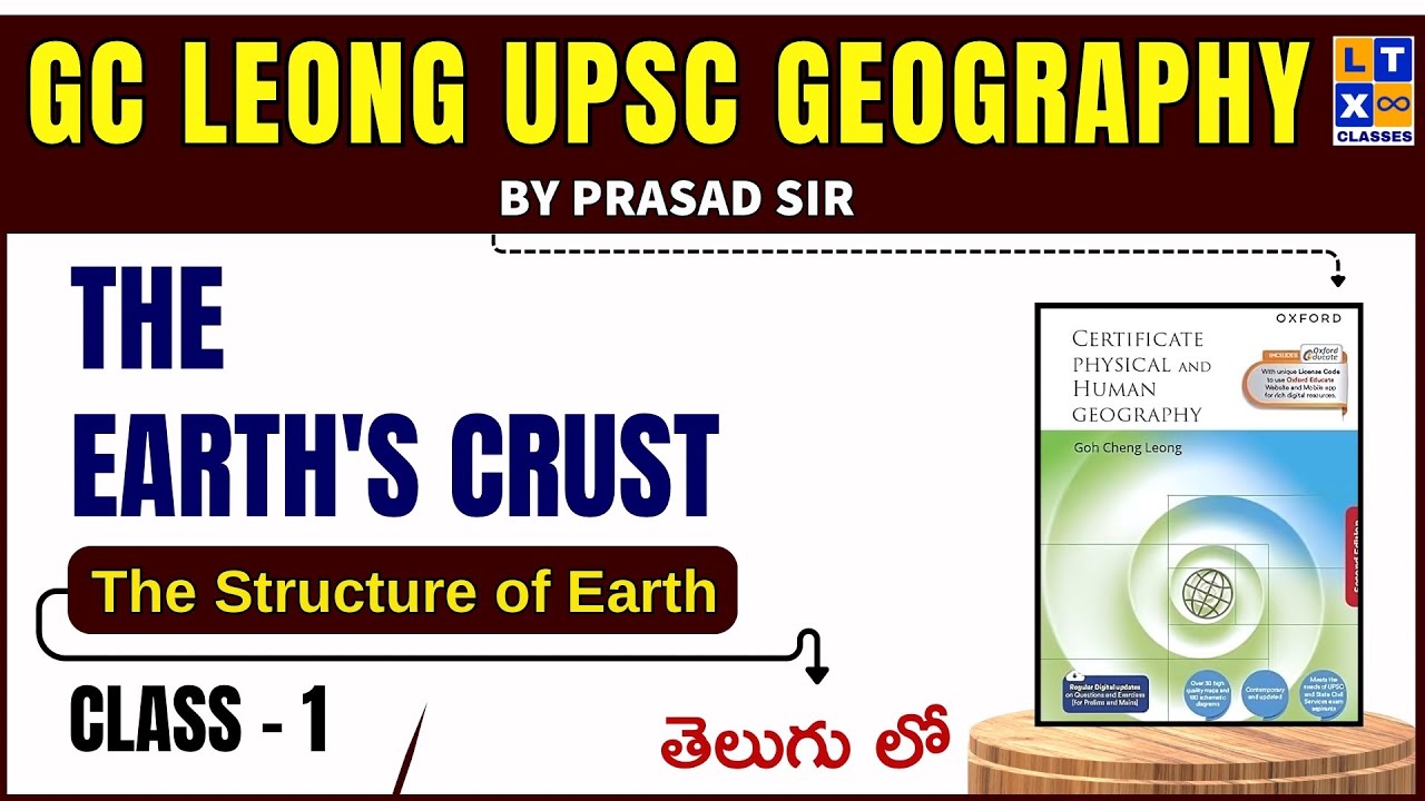 LTXClasses's tweet card. GC LEONG Geography Explained in Telugu | The Earth's Crust - Class 1...