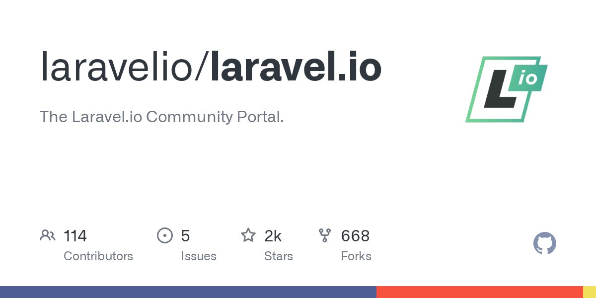 TheLaravelDev's tweet card. The Laravel.io Community Portal. Contribute to laravelio/laravel.io development by creating an account on GitHub.