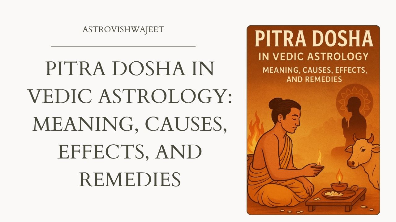 astrovishwajeet's tweet card. This article explores Pitra dosha in Vedic astrology, its meaning, causes, astrological combinations, symptoms, and remedies,