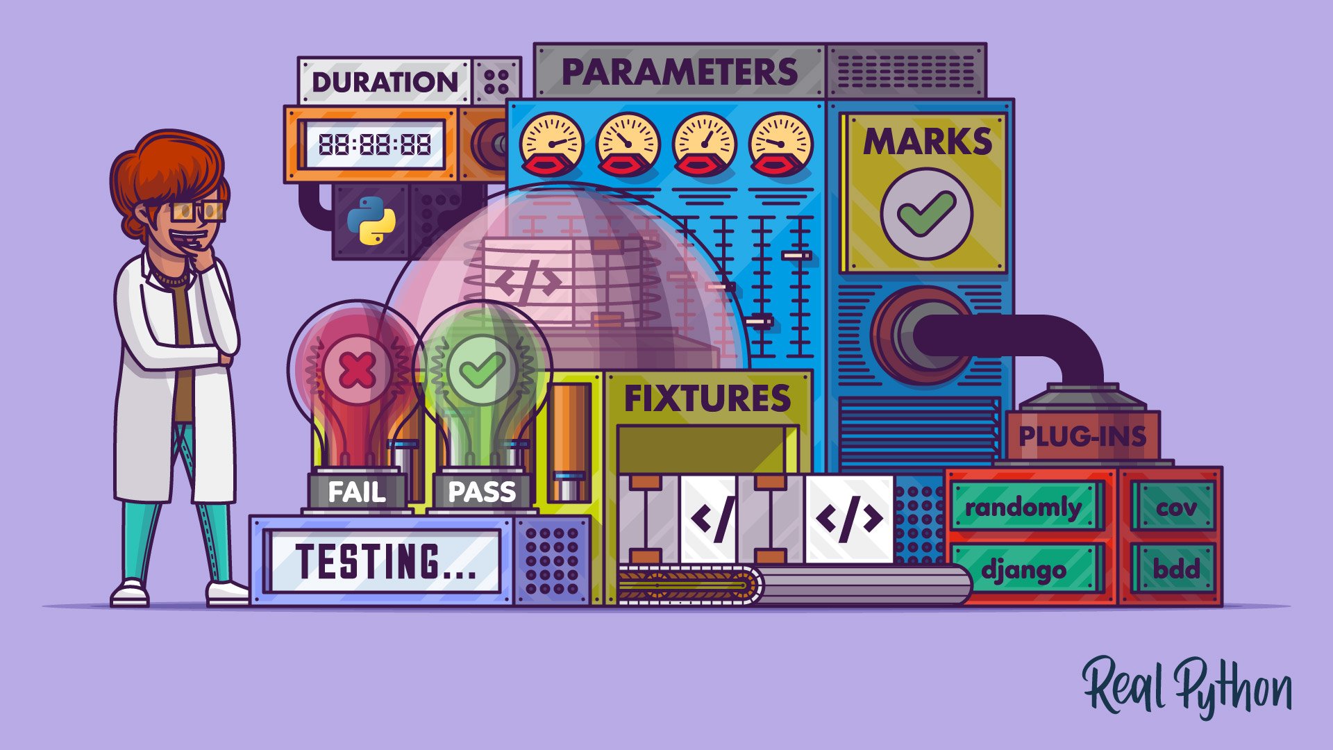 realpython's tweet card. Welcome to Testing Your Code With pytest. My name is Christopher, and I will be your guide. This course is all about the third-party testing library pytest. You’ll be learning about how to write...