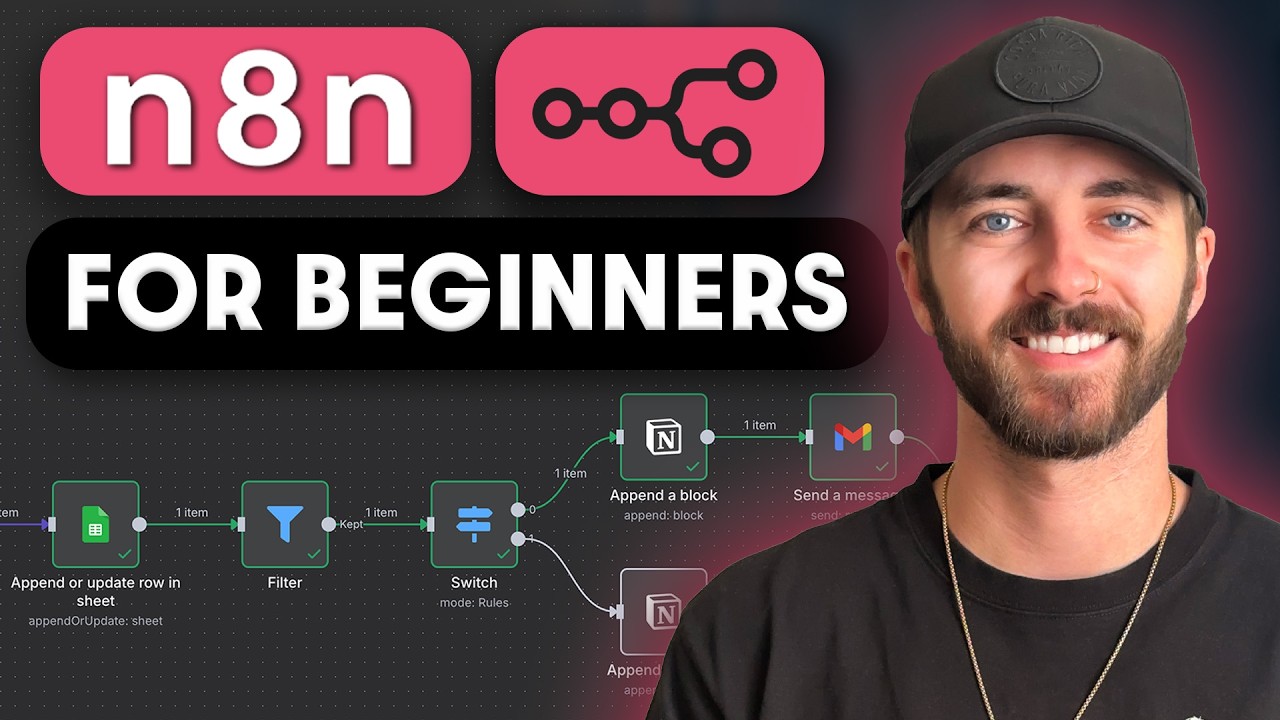 EliaMartini2's tweet card. n8n Tutorial For Beginners 2025: How to Build AI Automations & Agents...