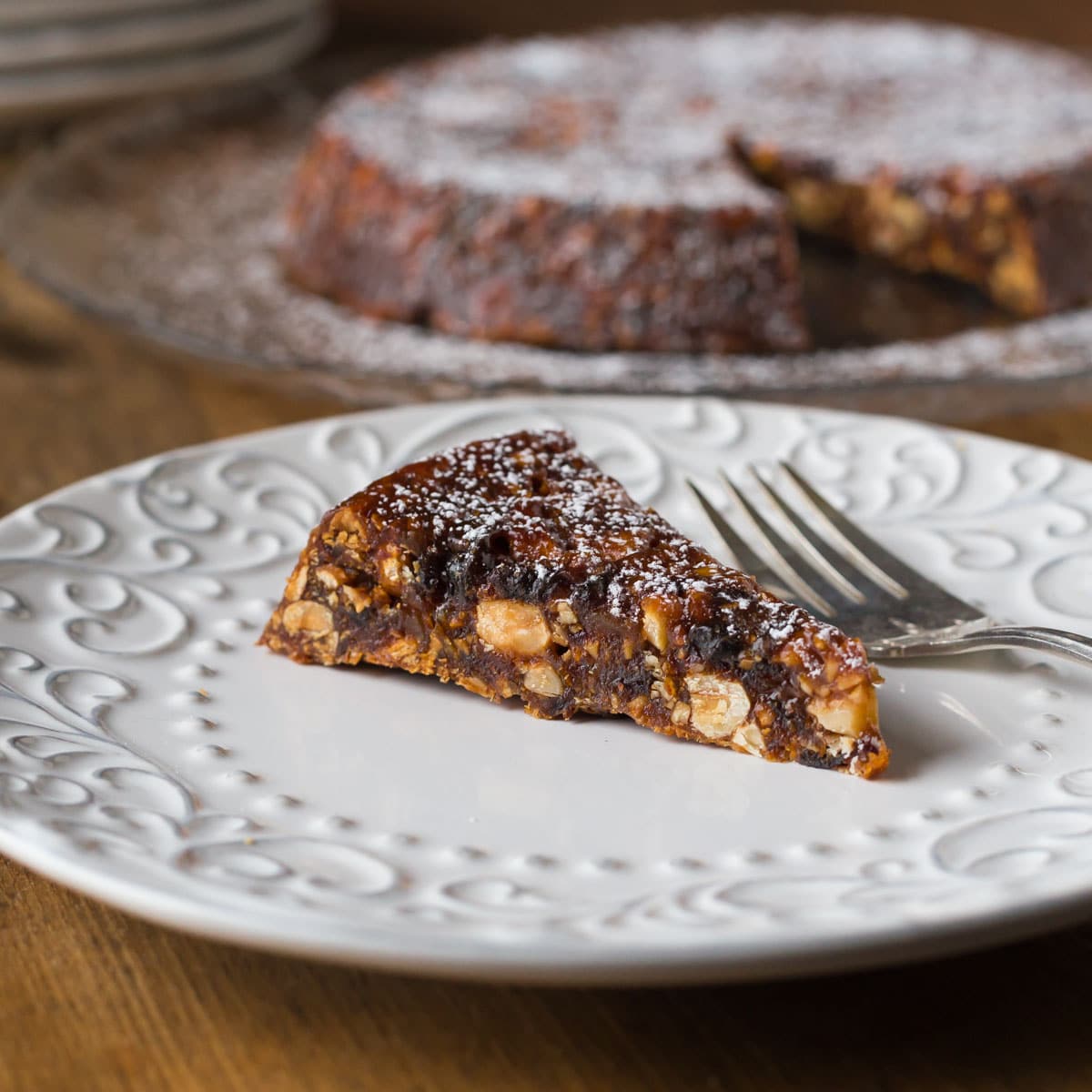 servfromscratch's tweet card. Follow easy step by step photos to make this Italian Christmas cake: panforte. Honey, nuts, spices and dried fruits create great taste and texture.