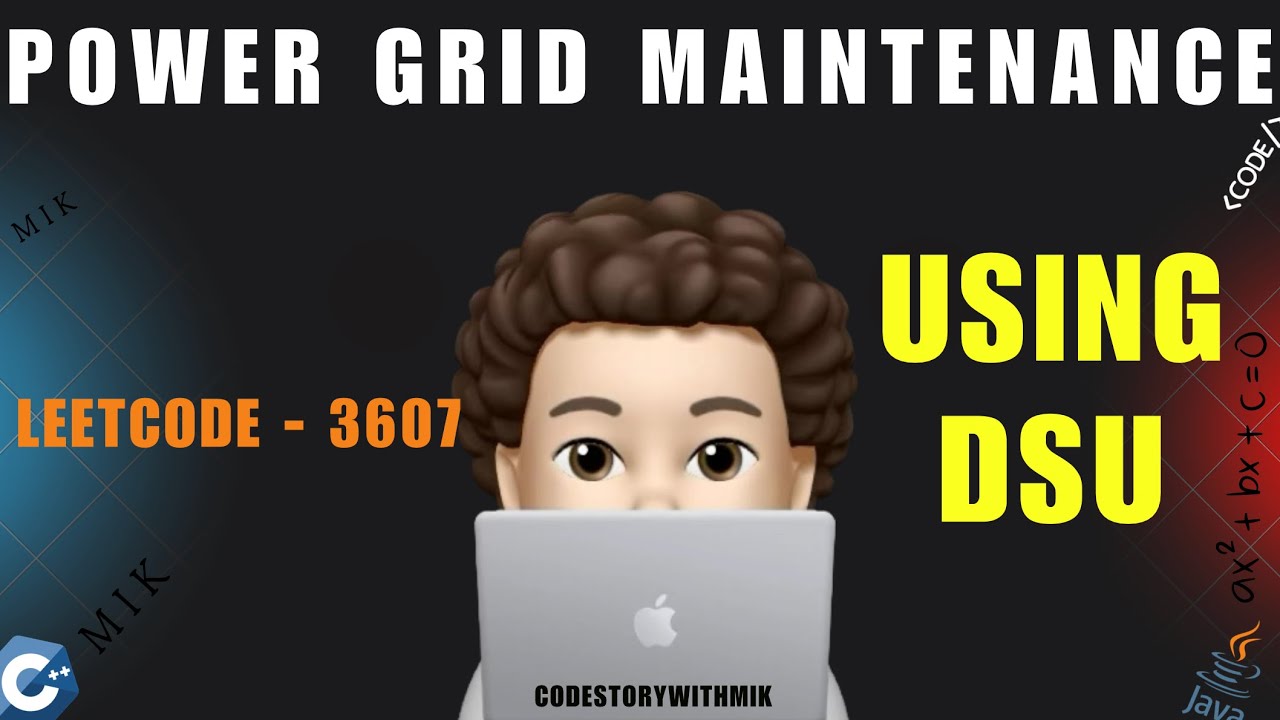 CSwithMIK's tweet card. Power Grid Maintenance | Using DSU | Simplest Explanation | Leetcode...