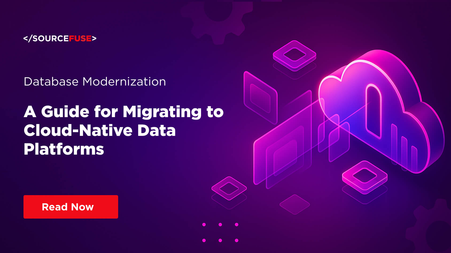SourceFuse's tweet card. Explore strategic initiative & business benefit of database modernization. It helps migrate legacy databases to cloud platforms, saving cost.
