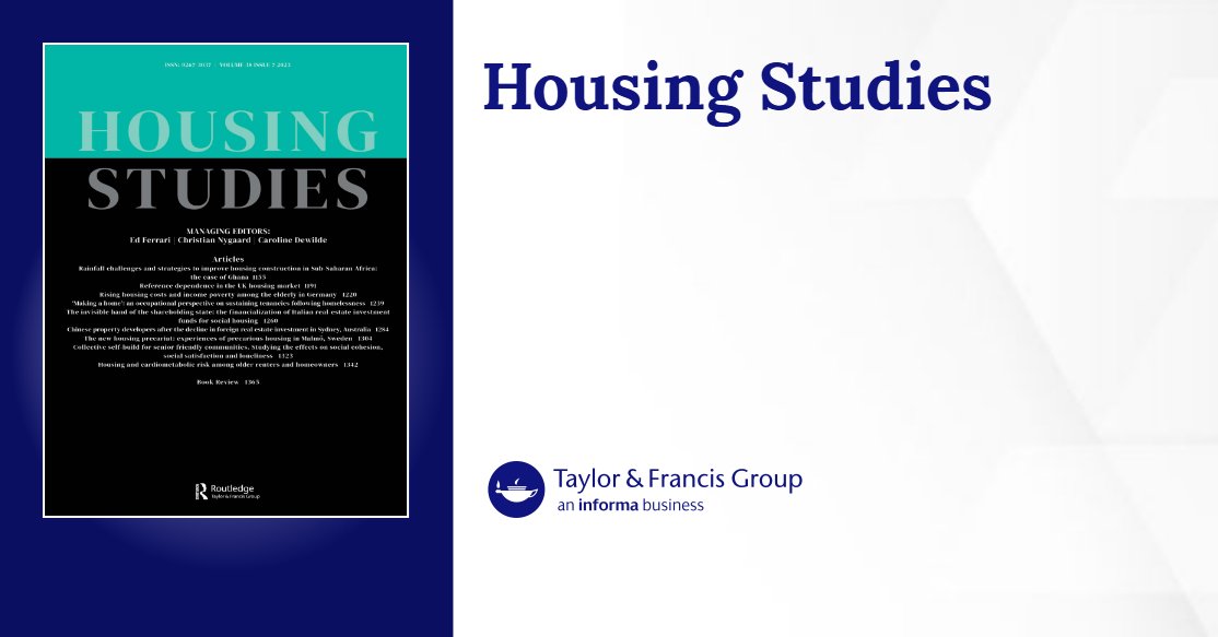 HousingJournal's tweet card. Stigma is a key concept for social scientists interested in how certain groups in society are judged and treated negatively. Within housing studies this scholarship reflects longstanding interests ...