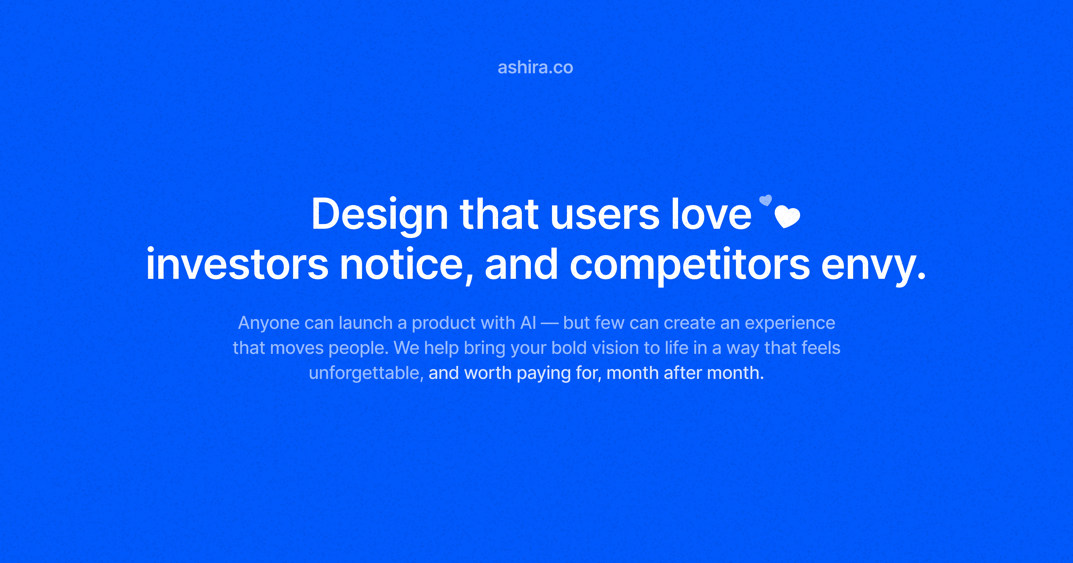 SD_Ashira's tweet card. Ashira helps startups and founders turn early-stage products into polished experiences that retain users and drive growth.