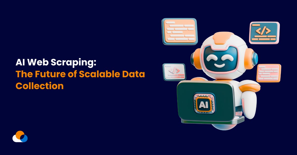 webdataguru's tweet card. AI web scraping revolutionizes data collection with scalability, accuracy, and cost-efficiency. Explore its benefits, applications, and powering technologies in this guide.