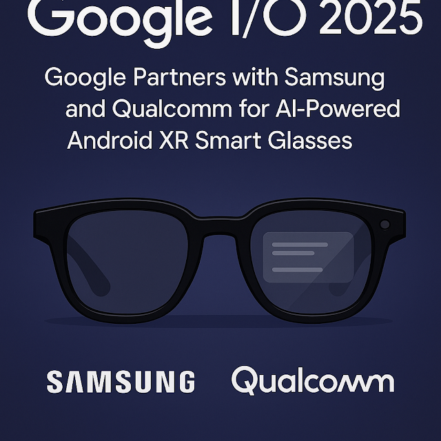 CodeAnd_Cortex's tweet card. Google unveils XR smart glasses with Samsung, Qualcomm & Gentle Monster at I/O 2025, rivaling Meta’s Ray-Ban with Gemini AI & Android XR features.