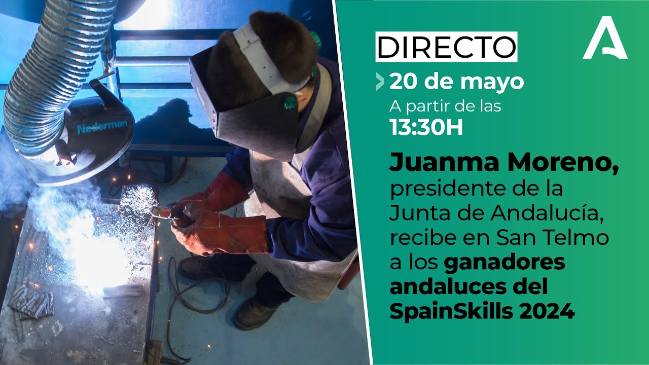 AndaluciaJunta's tweet card. 🔴 DIRECTO | Recepción a los ganadores andaluces del SpainSkills 2024
