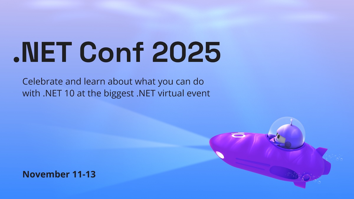 XAMLLlama's tweet card. Join the .NET Conf 2025 free virtual event November 11 - 13 2025 to learn about the newest developments across the .NET platform, open source, and dev tools. Mark your calendar!