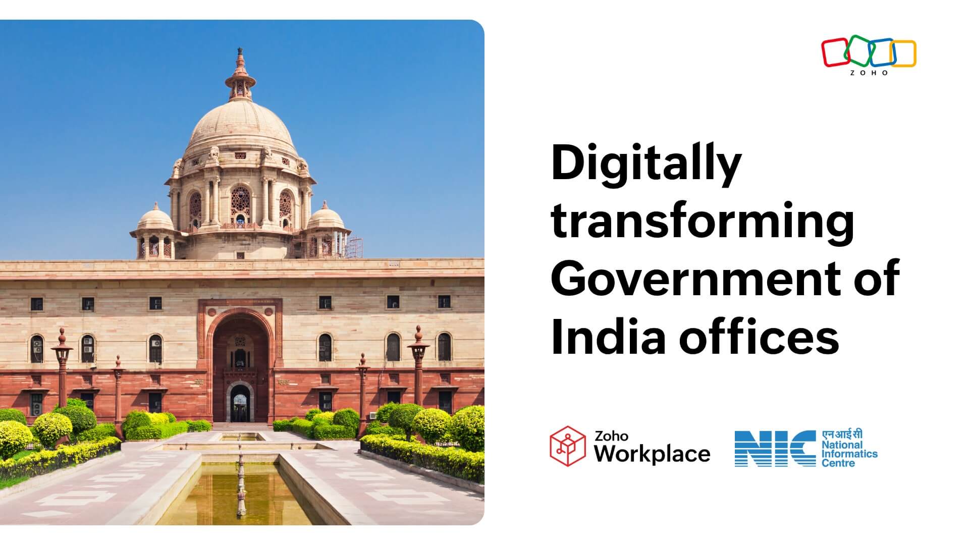 rajuv's tweet card. Zoho partners with NIC to migrate all Government of India email accounts onto a secure, India-hosted Zoho Workplace suite, elevating data sovereignty and collaboration