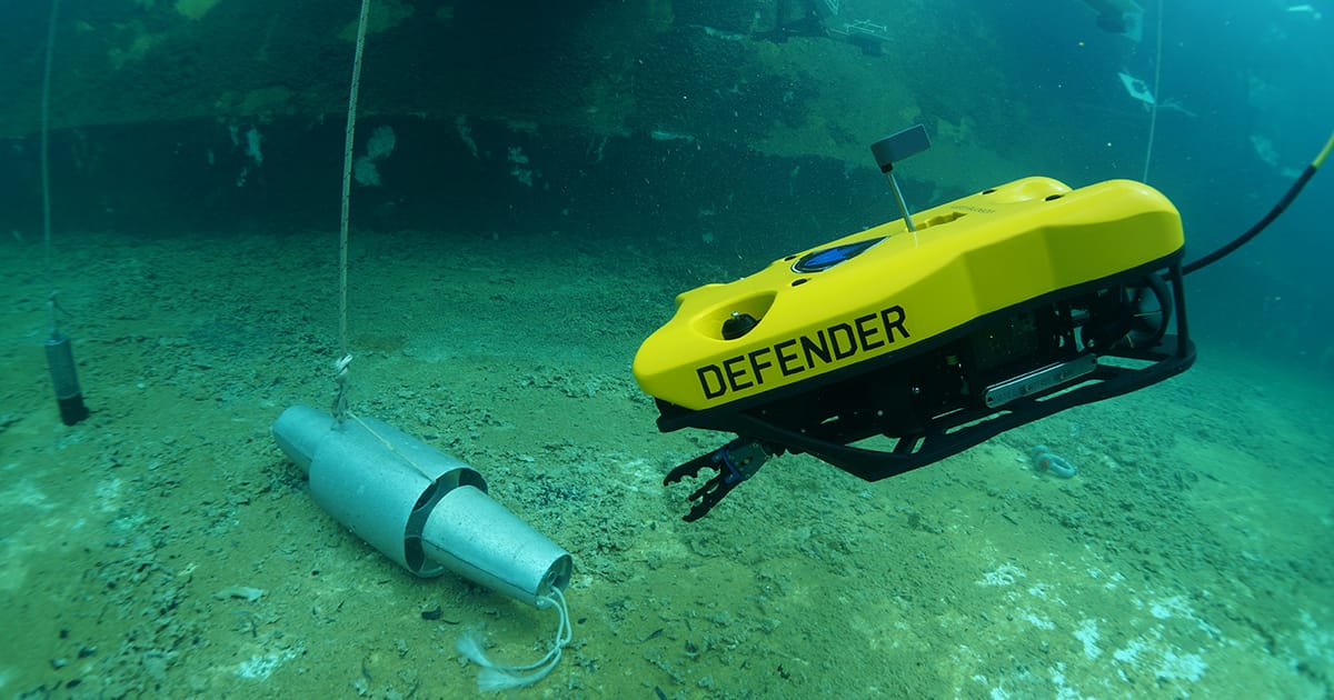 oceannews's tweet card. VideoRay’s Mission Specialist Defender ROV, the industry standard ROV for use in defense applications including explosive ordnance disposal (EOD), relies on Nortek’s DVL 500 Compact for navigation...