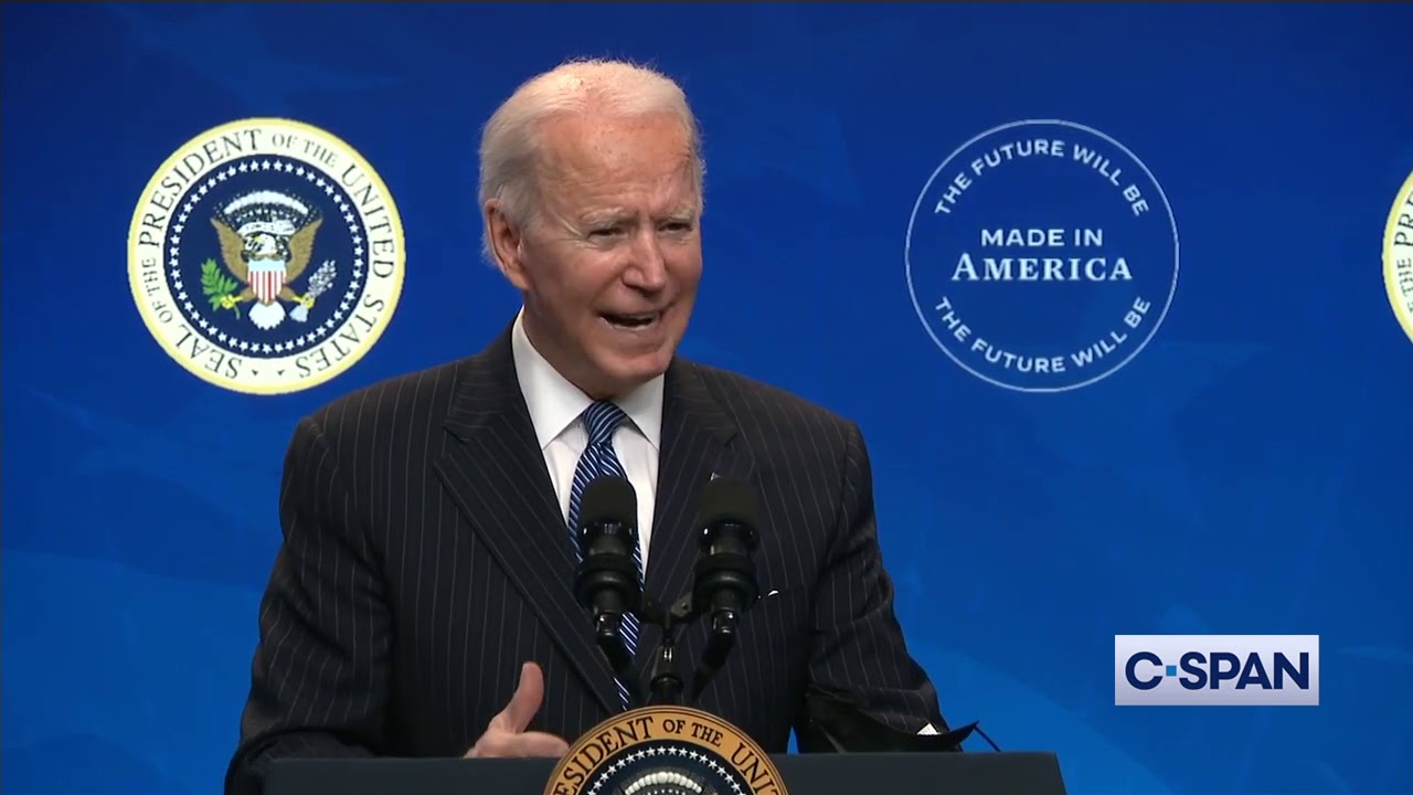 blobjim's tweet card. President Biden on COVID-19 and vaccine distribution