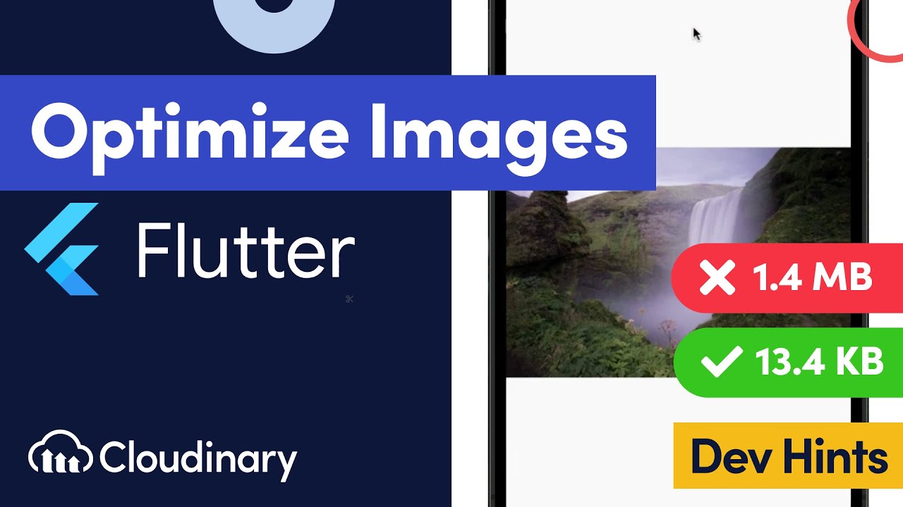 cloudinary's tweet card. Optimize Images in Flutter with Cloudinary - Dev Hints