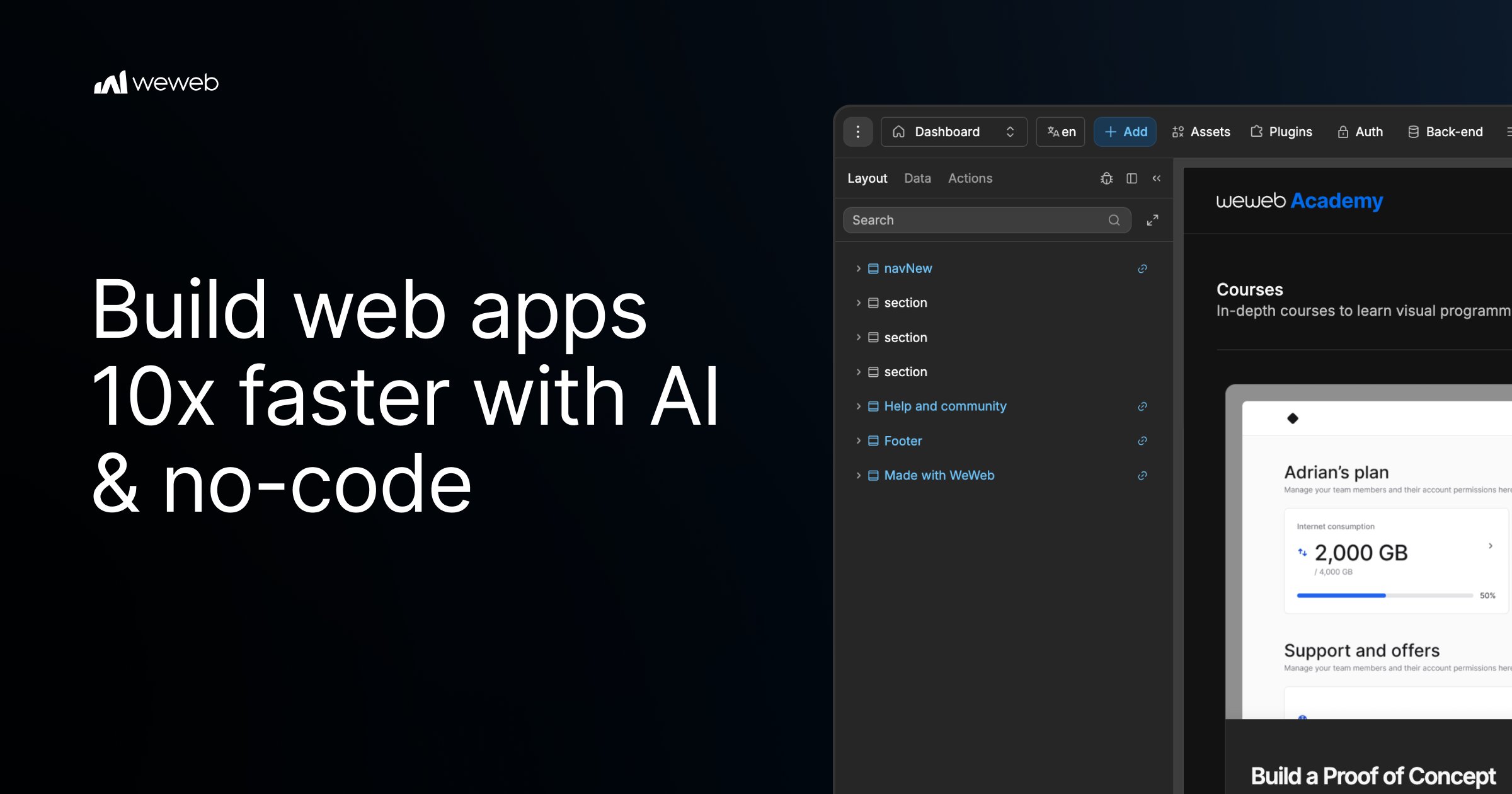 SmartTechTrendz's tweet card. WeWeb is a powerful AI-driven no-code platform that lets you create production-ready web apps – fast, flexible, and with zero vendor lock-in.