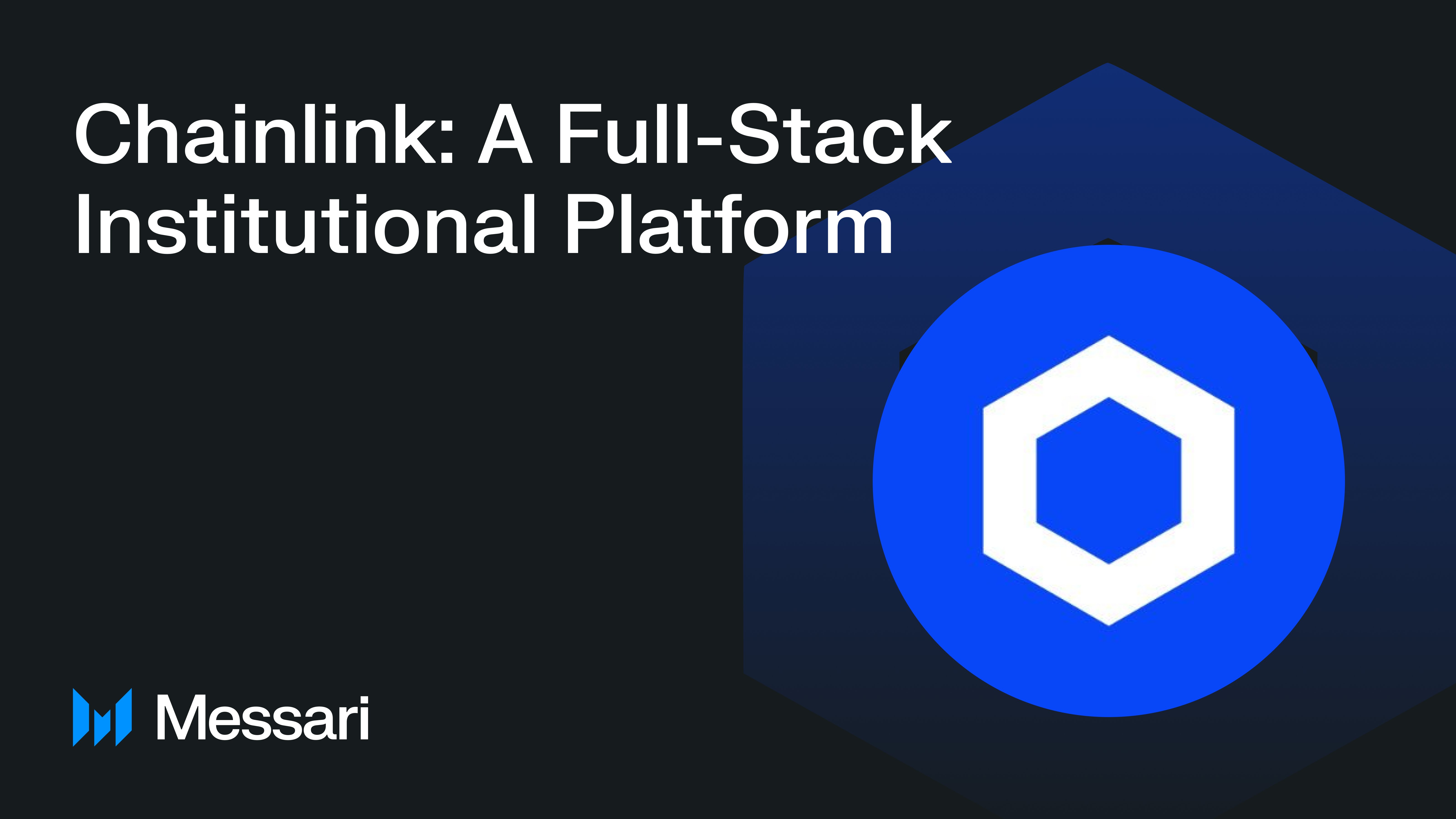 MessariCrypto's tweet card. Chainlink has evolved from a decentralized oracle network into a full-stack institutional infrastructure platform standardizing data, interoperability, compliance, privacy, and orchestration for...
