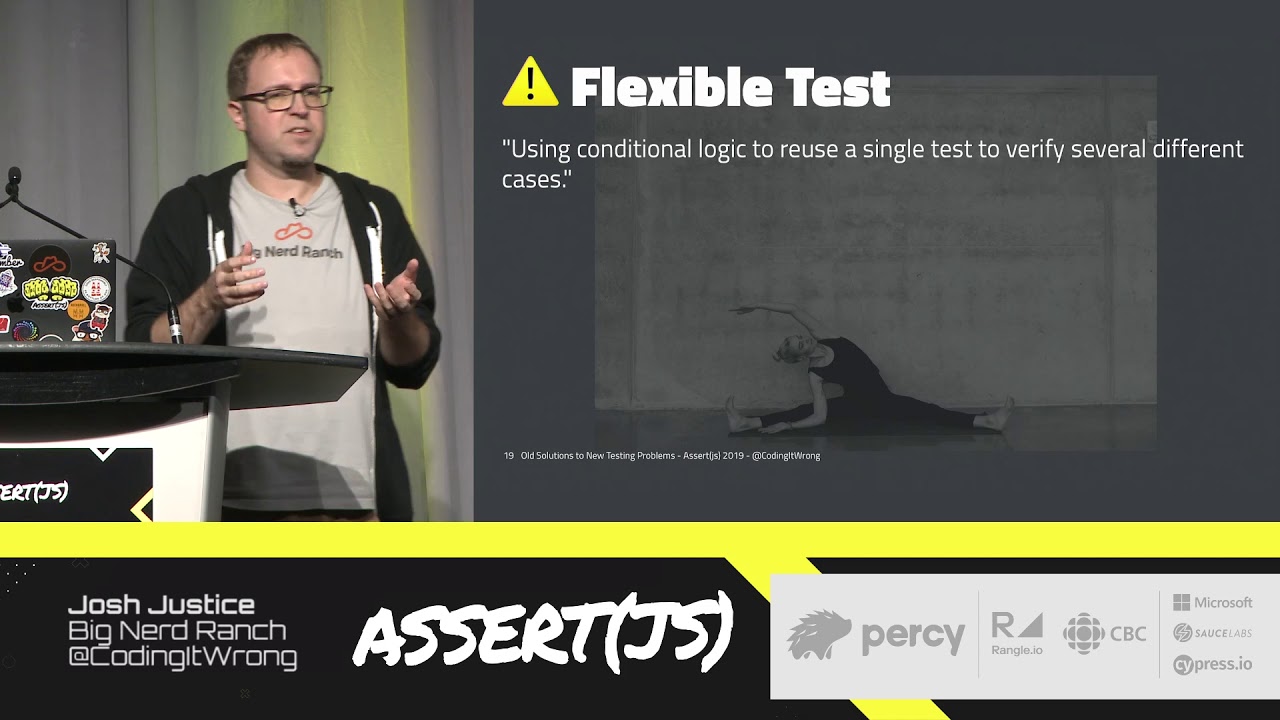 CodingItWrong's tweet card. Assert(js) 2019: Josh Justice (Big Nerd Ranch) - Old solutions to new...