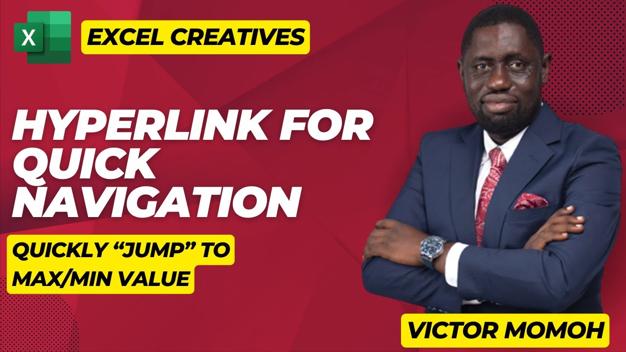 VicmoExcel's tweet card. Dynamic navigation using hyperlinks - quickly "jump" to Max/Min in...