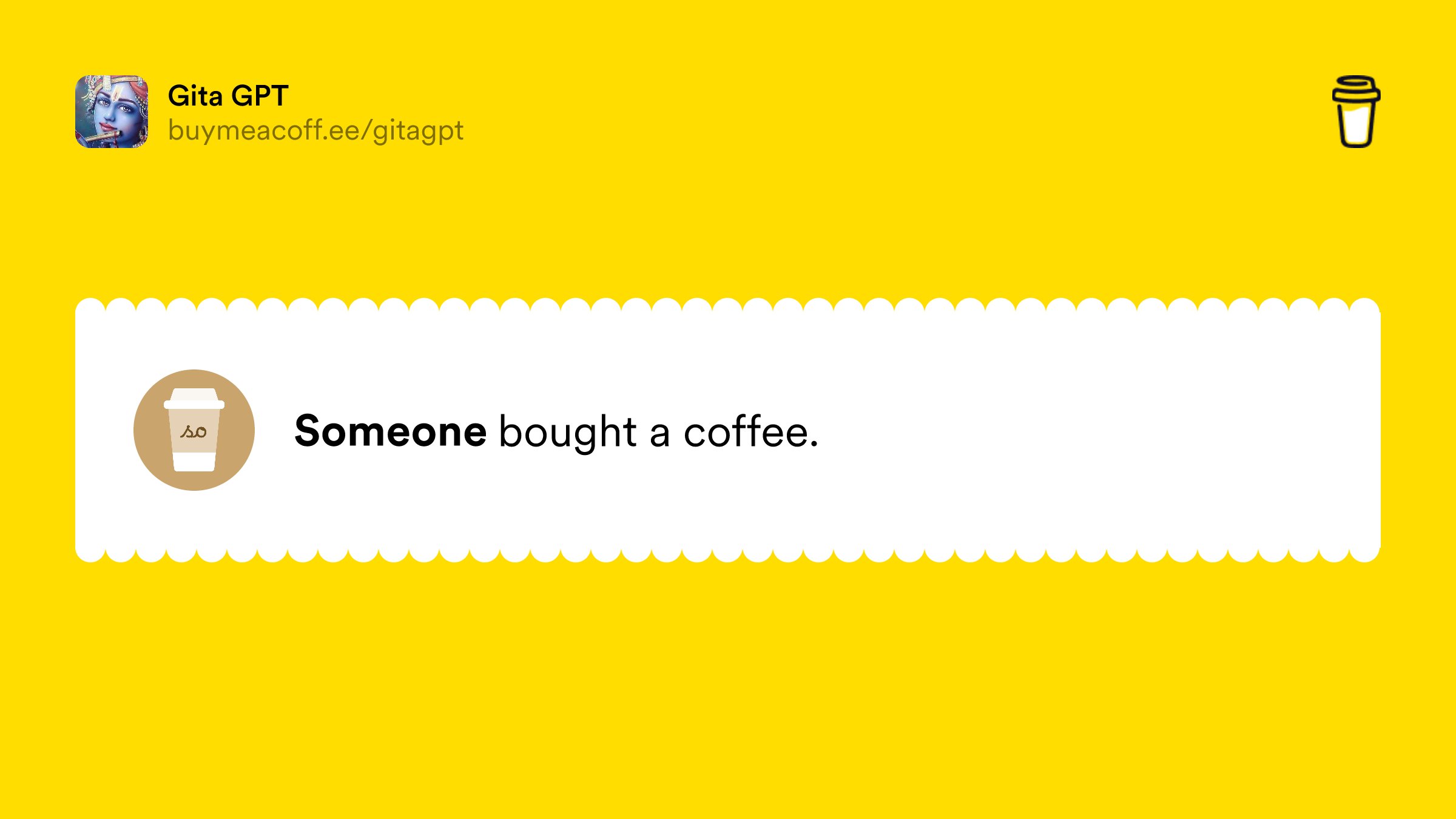 gitagpt's tweet card. Hey 👋 We are the developers for GitaGPT. The money you donate will help keep our servers running.If you have any feedback please send it our way at admin@gitagpt.org.Thank you!