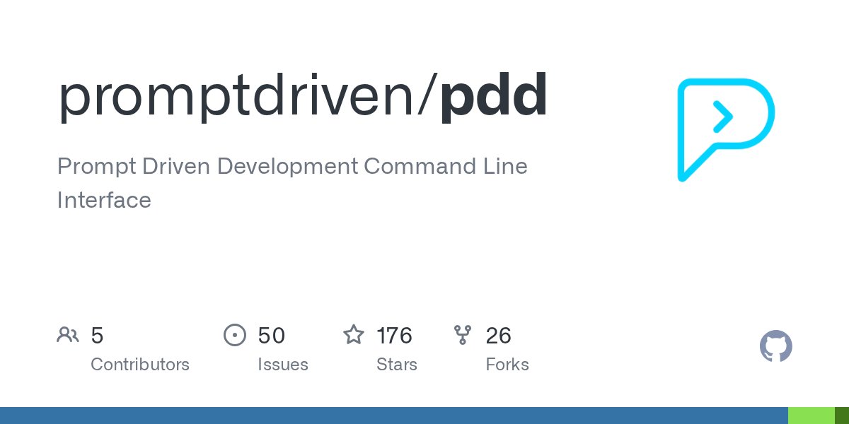 __CalPy__'s tweet card. Prompt Driven Development Command Line Interface. Contribute to promptdriven/pdd development by creating an account on GitHub.