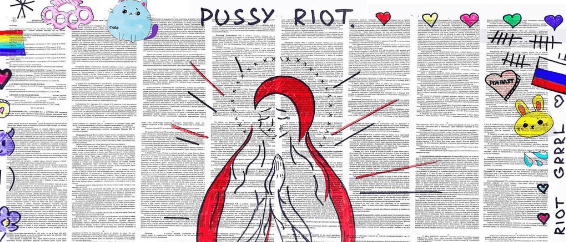 CoinMarketCap's tweet card. The feminist punk rocker had created a work called "Virgin Mary, Please Become a Feminist" — but this is an offense under Russian law because it "hurts religious feelings."