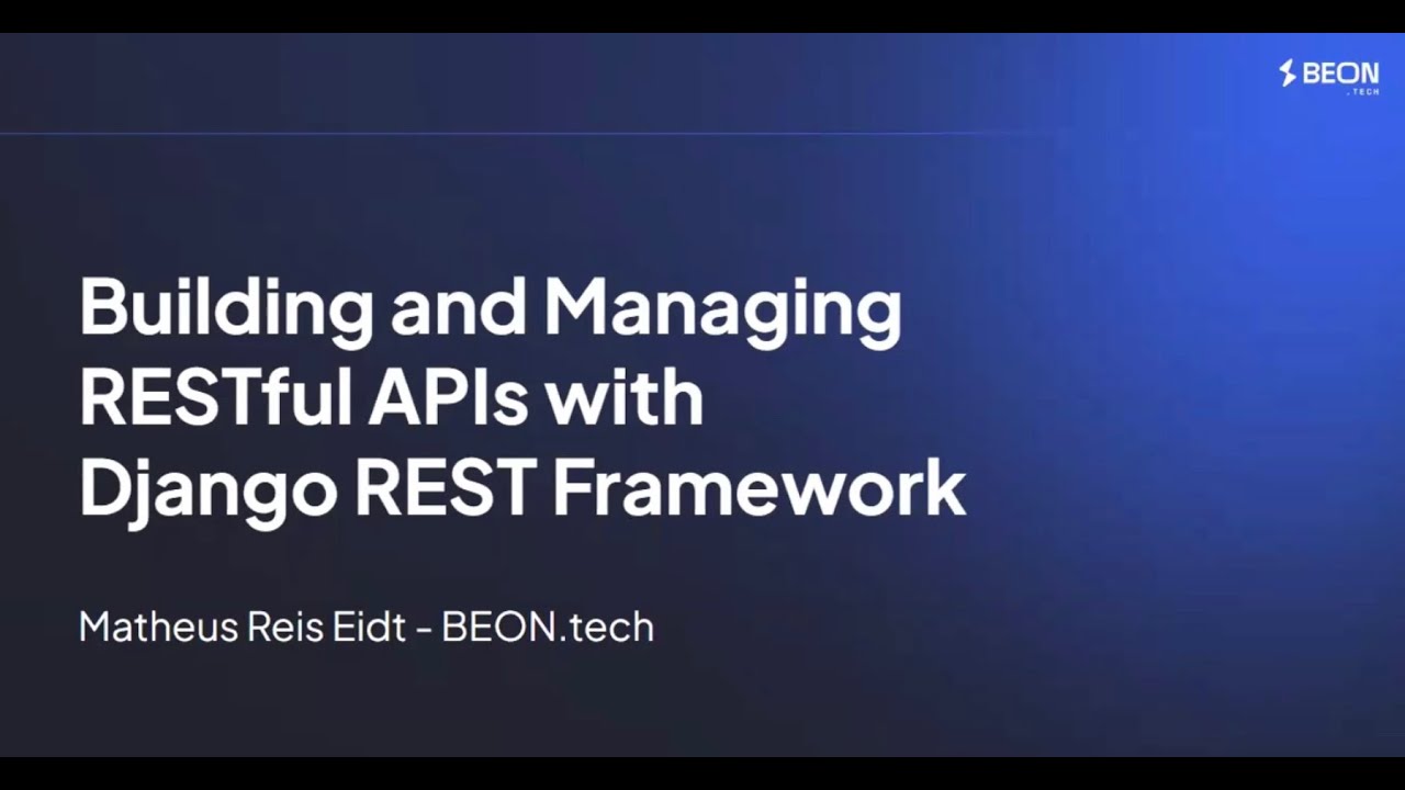 beontechok's tweet card. Building and Managing RESTful APIs with Django REST Framework -...