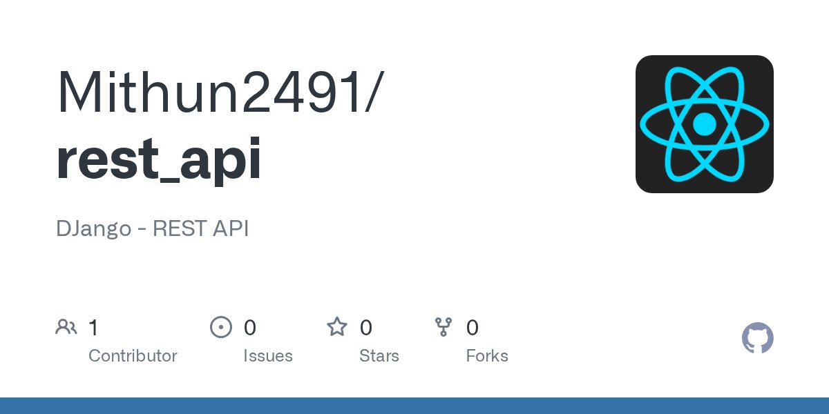 jerry02q's tweet card. DJango - REST API . Contribute to Mithun2491/rest_api development by creating an account on GitHub.