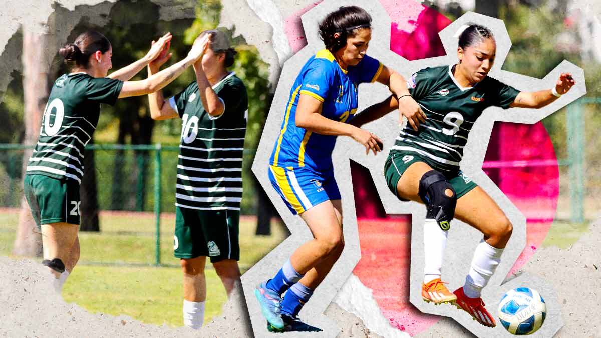 RevistaRayas's tweet card. El equipo femenil de Aztecas Udlap venció 2-1 a Tigres UANL y sigue siendo una de las escuadras más fuertes de la Liga Femenil Conadeip.