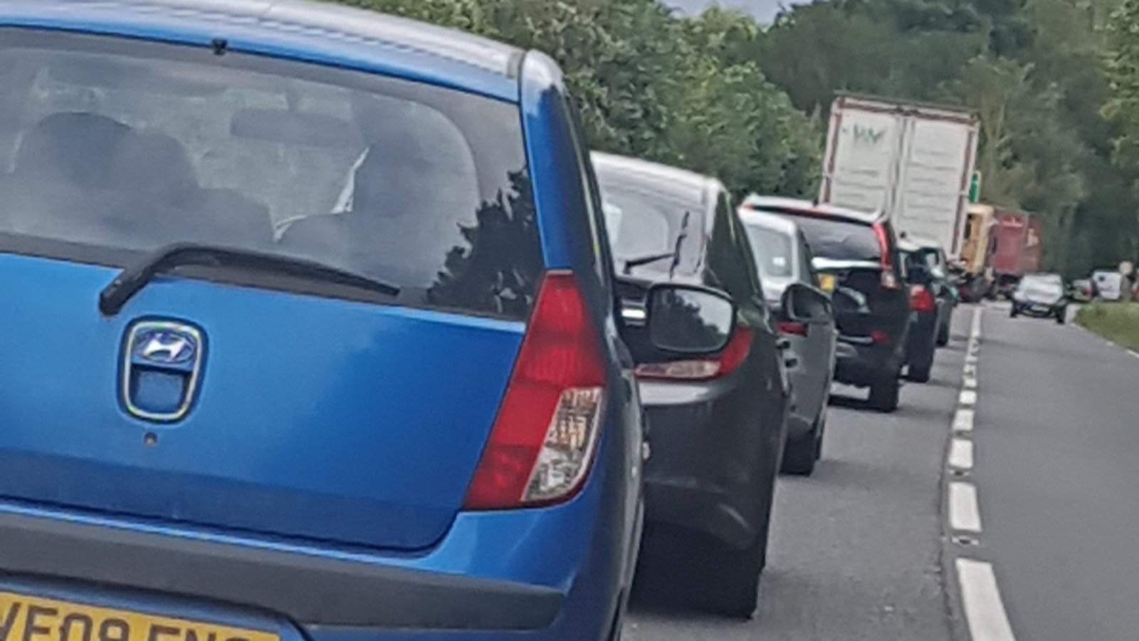 JSFDriving's tweet card. Alleviate traffic at Over Gloucester