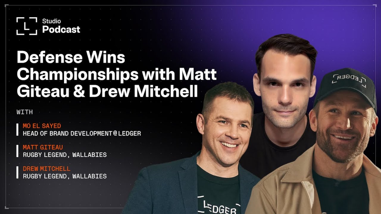 Ledger's tweet card. Defense Wins Championships with Matt Giteau and Drew Mitchell