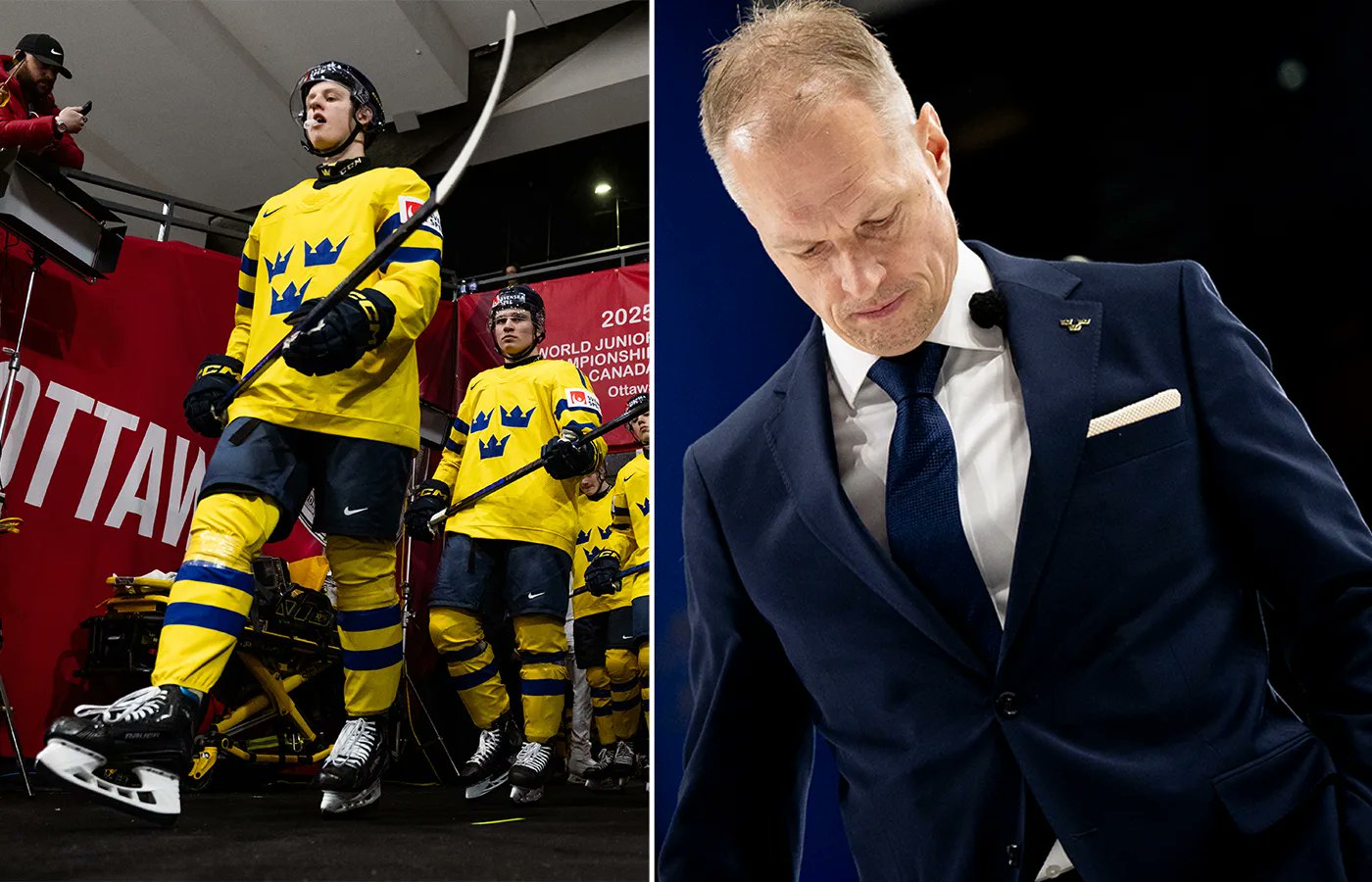 hockeysverige's tweet card. Sverige föll i värdemätaren mot Finland. "En möjlig svaghet blottades i detta lag", skriver Simon Eld efter 1–5-matchen.