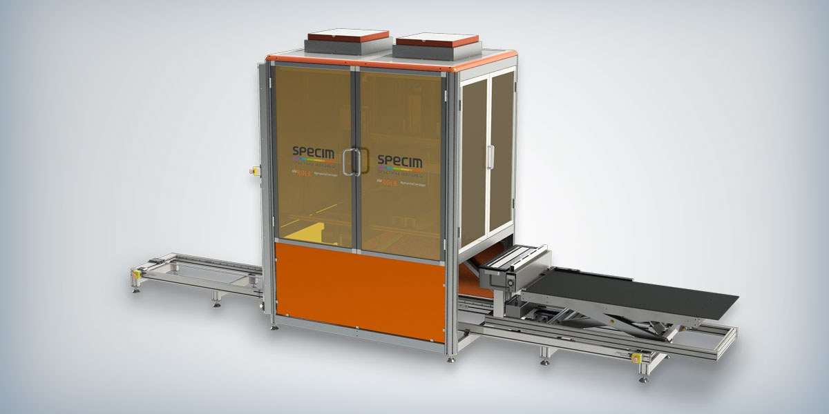 SpecimSpectral's tweet card. SisuROCK workstation, a fully automated hyperspectral core imaging instrument for easy and high-speed scanning of drill cores and other geological samples.