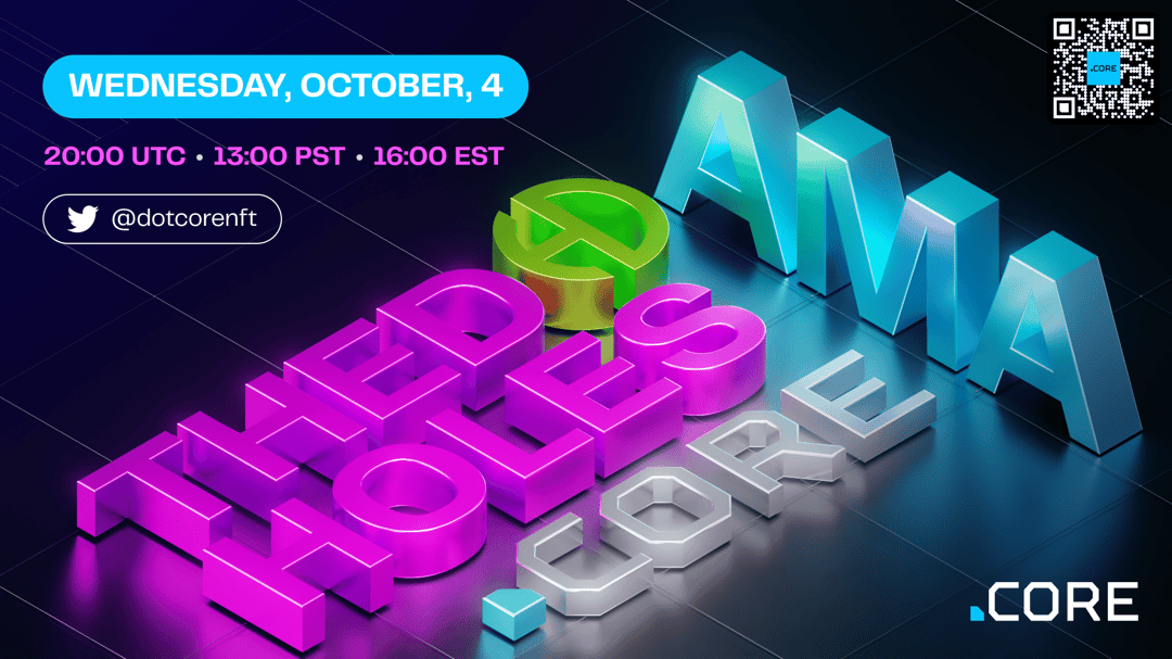 dotcorenft's tweet card. HARD.CORE AMA: .CORE x Thed Holes This Wednesday, we'll be hosting an AMA session with our next Premier artist, Thed Holes! Don't miss your opportunity to ask a meaningful question and take home an...