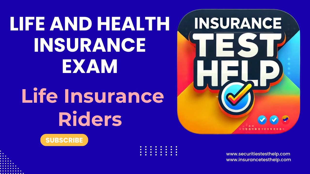 InsurTestHelp's tweet card. Understanding Life Insurance Riders for the Life and Health Insurance...