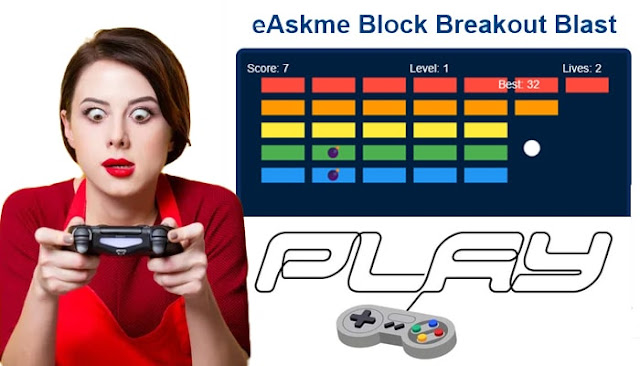 vhowtodo's tweet card. eAskme launched the Breakout Blast Game on October 10, 2025. Block Breakout Blast offers unlimited levels, paddle controls, lives, scorecard, audio,
