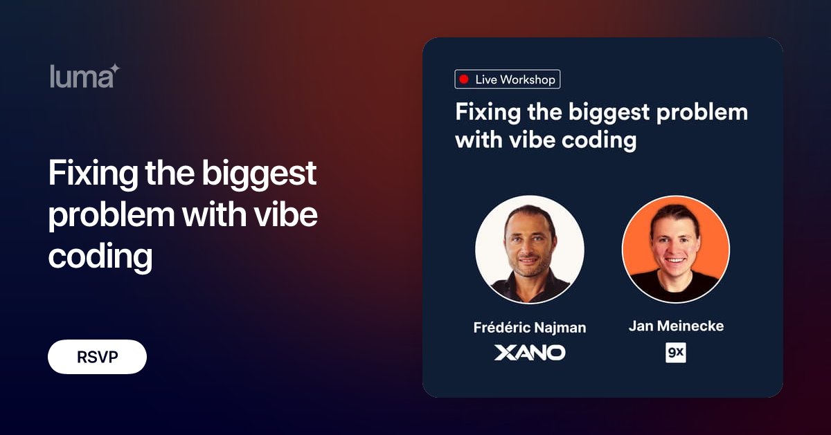 nocodebackend's tweet card. Vibe coding is an incredible way to bring your ideas to life. Simply type in a prompt and voila, there’s your software working in front of you.But it comes…