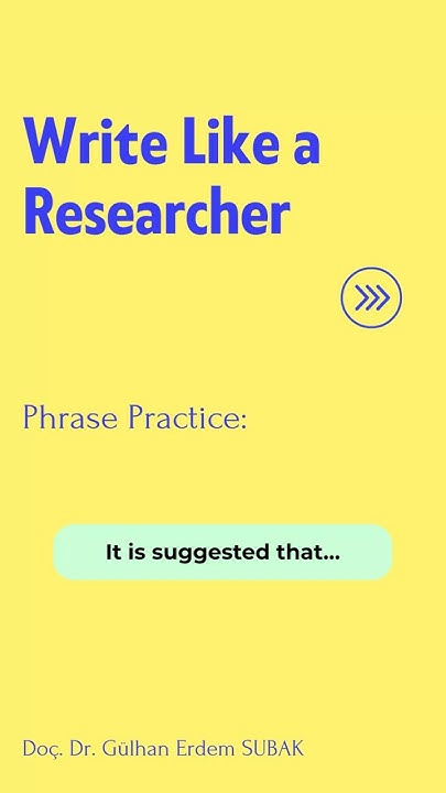 DocDrSubak's tweet card. Write Like a Researcher | Phrase Practice: “It is suggested that…” (3...