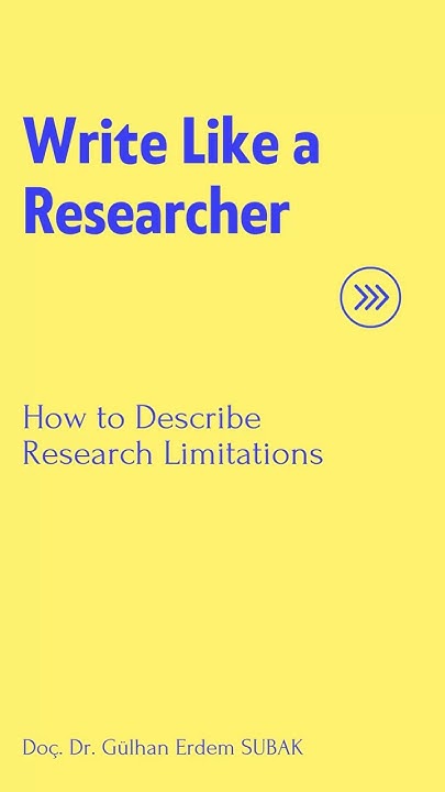DocDrSubak's tweet card. Write Like a Researcher | How to Describe Research Limitations (3...