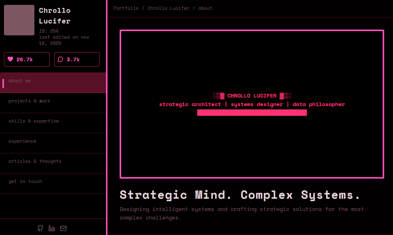 Athaxv05's tweet card. An Aesthetic modern neon red portfolio Design