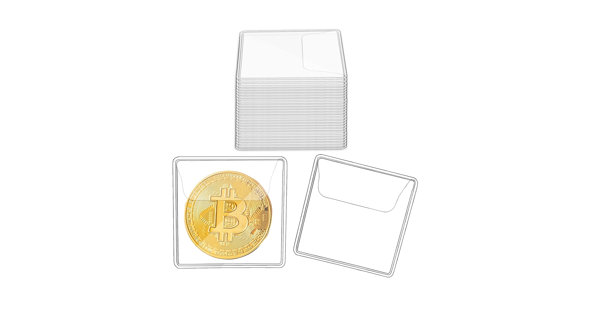 cryptostamp_new's tweet card. Single Pocket Coin Sleeves - the perfect solution for coin collectors and enthusiasts looking to protect their valuable coins and small items. These clear plastic coin sleeves are designed with...